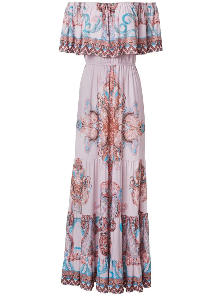 WANDERING GODDESS DRESS Blush Multi Women VENUS Maxi Dresses