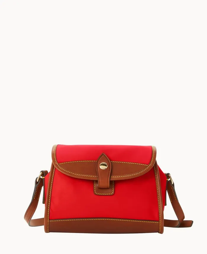 Wayfarer Flap Crossbody Red Woman Dooney and Bourke Crossbodies