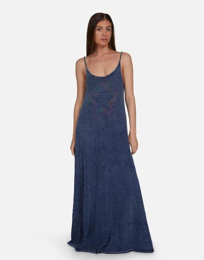 Women039s Berna Neon Stud Starburst Acid Denim Lauren Moshi Dresses