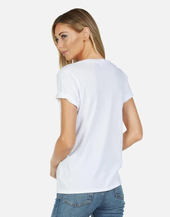 Women039s Croft X Pink Stud Skull White Lauren Moshi Short Sleeve