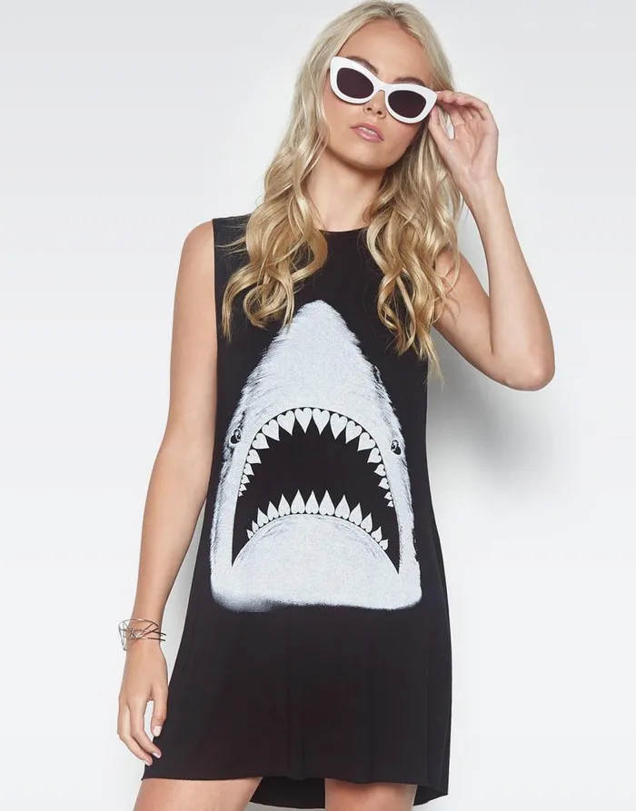 Women039s Deanna Shark Black Lauren Moshi Dresses