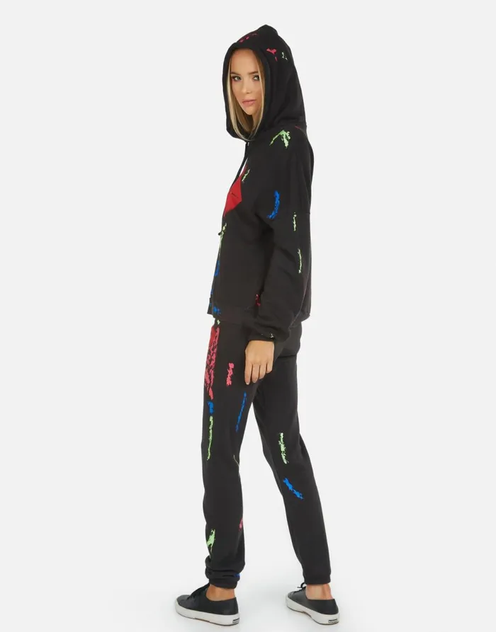 Women039s Gia Star Kiss Onyxpaint Smudge Lauren Moshi Long Sweatpants