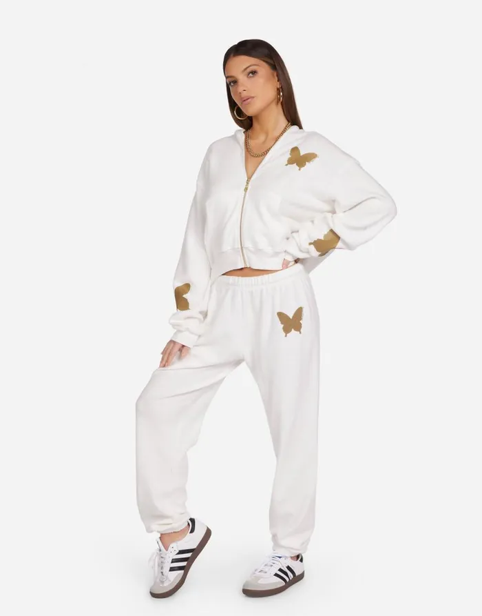 Women039s Lachelle Gold Butterflies Milk Lauren Moshi Hoodies