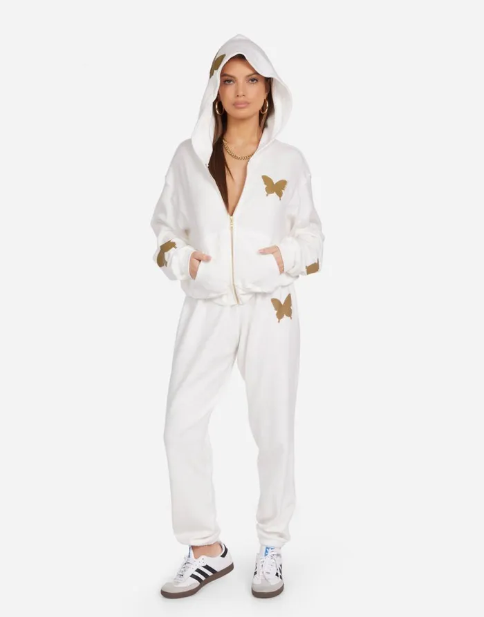 Women039s Lachelle Gold Butterflies Milk Lauren Moshi Hoodies