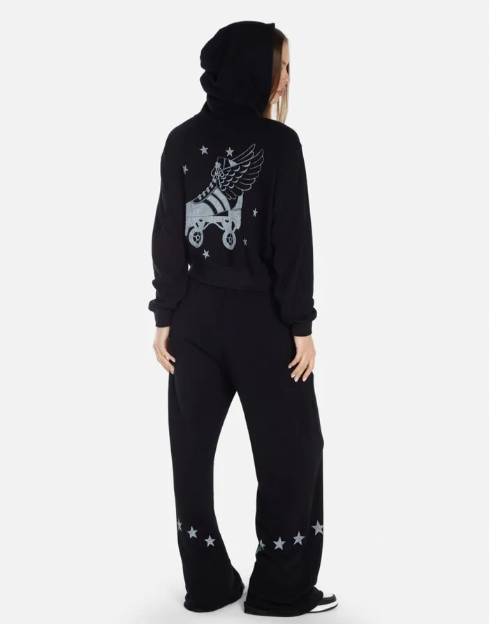 Women039s Lachelle Retro Skate Black Lauren Moshi Hoodies