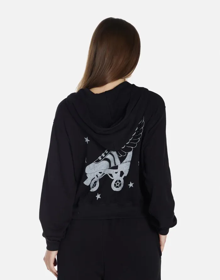 Women039s Lachelle Retro Skate Black Lauren Moshi Hoodies