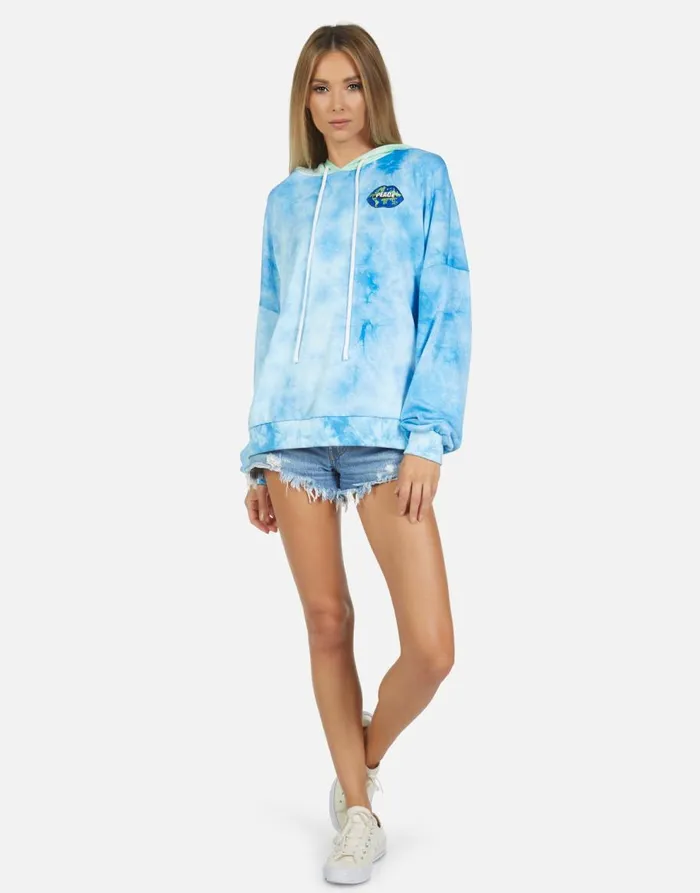 Women039s Lila World Peace Lips Blue Clouds Neon Lauren Moshi Hoodies