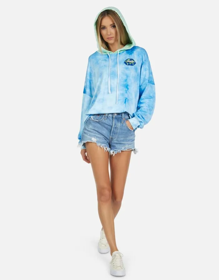 Women039s Lila World Peace Lips Blue Clouds Neon Lauren Moshi Hoodies