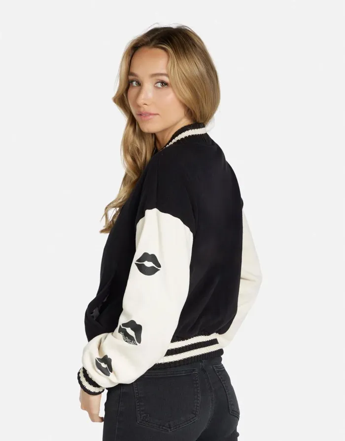 Women039s Taissa Mini Lips Blackbone Lauren Moshi Jackets