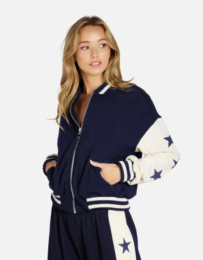 Women039s Taissa Stars Navy Bone Lauren Moshi Jackets