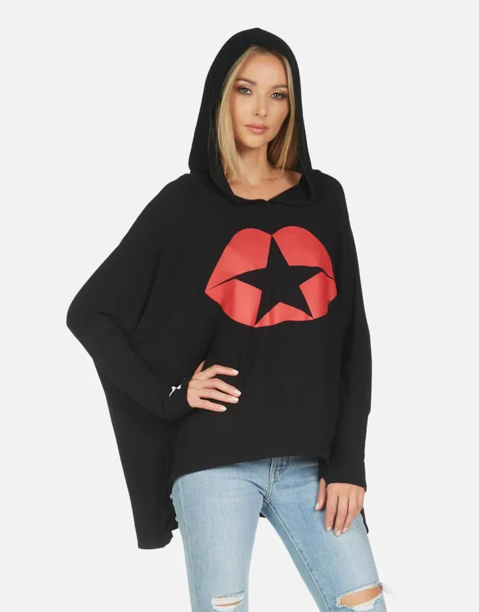 Women039s Wilma Star Kiss Black Lauren Moshi Hoodies