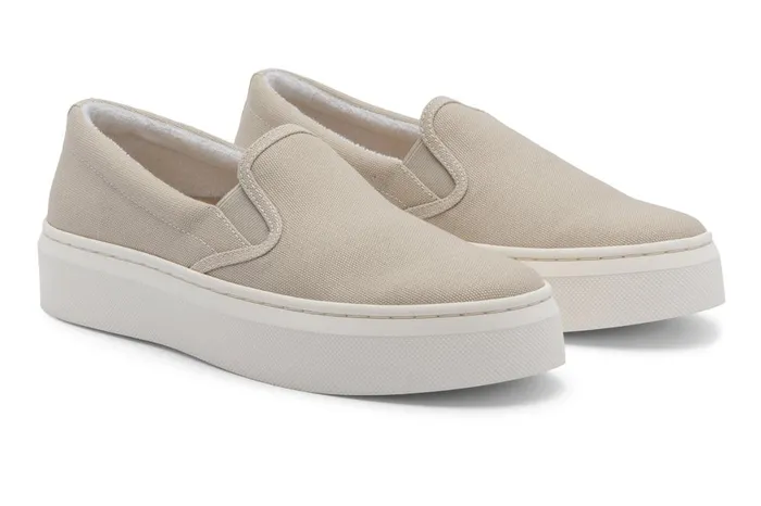 Women ABEO Footwear Casual Shoes Jumpstreet Slip On Beige Canvas Women ABEO Footwear Casual Shoes Jumpstreet Slip On Beige Canvas