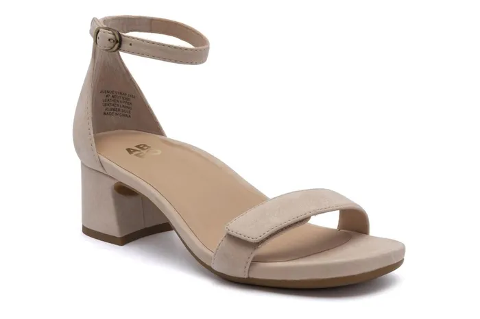 Women ABEO Footwear Dress Avenue Strap Cuban Sand Leather