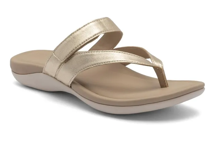 Women ABEO Footwear Sandals Oasis Thong Sandal Light Gold