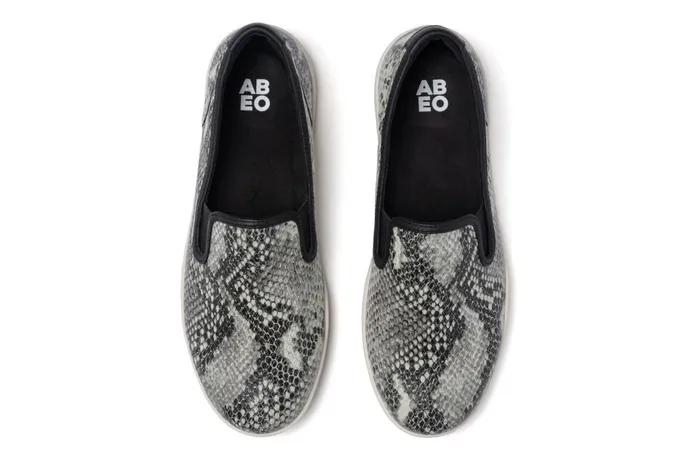 Women ABEO Footwear Sneakers Encore Slip On Snake Print Leather Women ABEO Footwear Sneakers Encore Slip On Snake Print Leather
