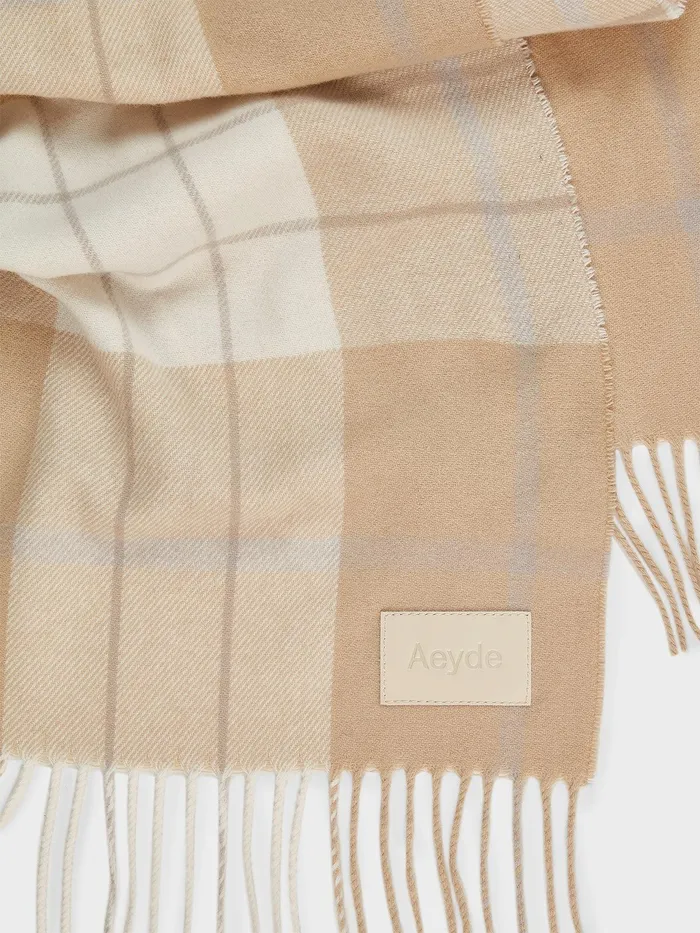 Women Aeyde BENN Creamy Wool Scarf Aeyde Scarves Women Aeyde BENN Creamy Wool Scarf Aeyde Scarves