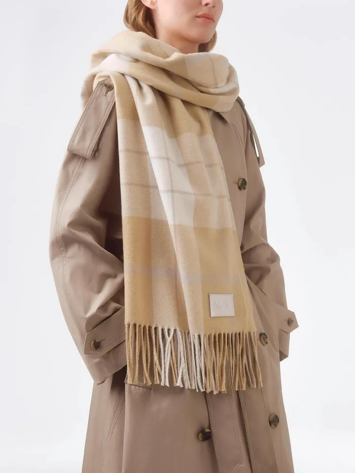 Women Aeyde BENN Creamy Wool Scarf Aeyde Scarves Women Aeyde BENN Creamy Wool Scarf Aeyde Scarves