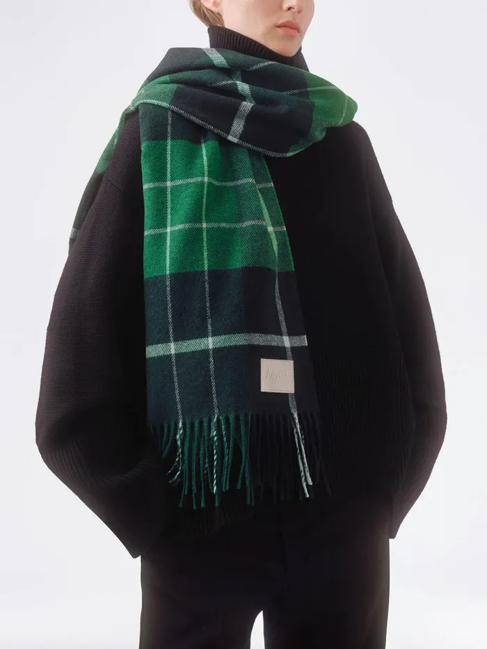 Women Aeyde BENN Moss Wool Scarf Aeyde Scarves Women Aeyde BENN Moss Wool Scarf Aeyde Scarves
