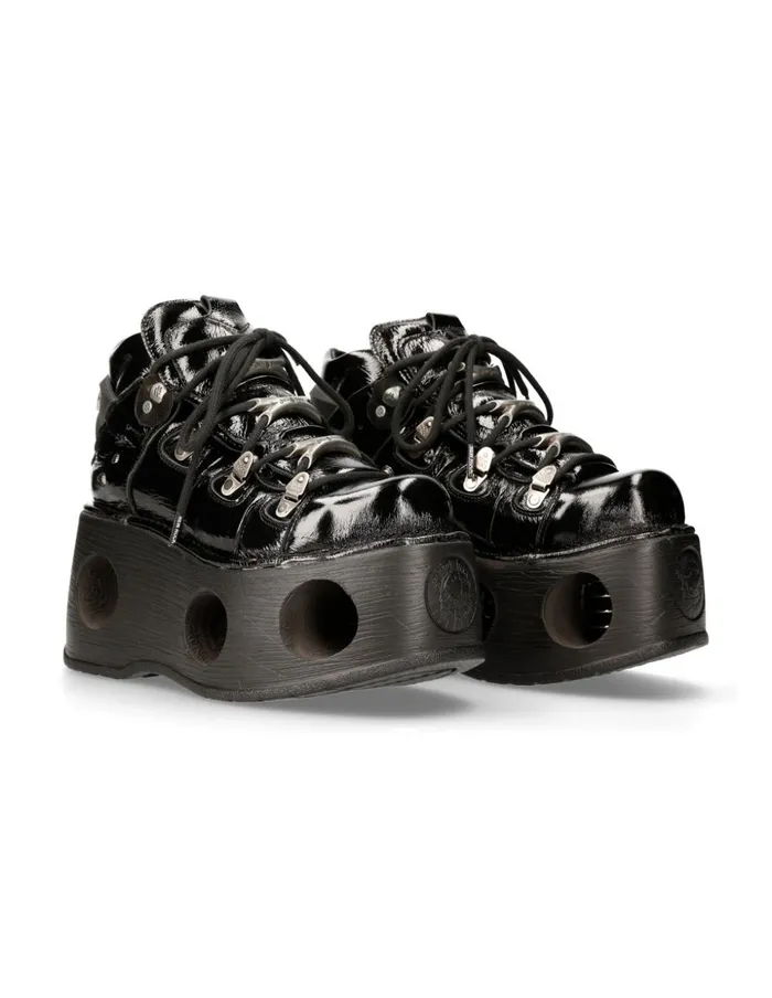 Women Ankle Boot Black Neptuno With Laces MTank006cC8 New Rock High Heels