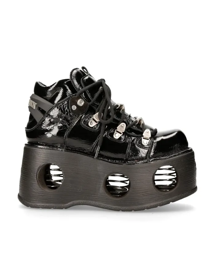 Women Ankle Boot Black Neptuno With Laces MTank006cC8 New Rock High Heels Women Ankle Boot Black Neptuno With Laces MTank006cC8 New Rock High Heels