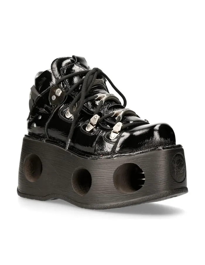 Women Ankle Boot Black Neptuno With Laces MTank006cC8 New Rock High Heels Women Ankle Boot Black Neptuno With Laces MTank006cC8 New Rock High Heels