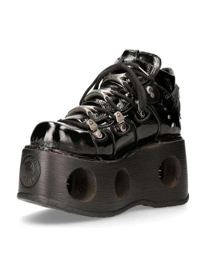 Women Ankle Boot Black Neptuno With Laces MTank006cC8 New Rock High Heels Women Ankle Boot Black Neptuno With Laces MTank006cC8 New Rock High Heels