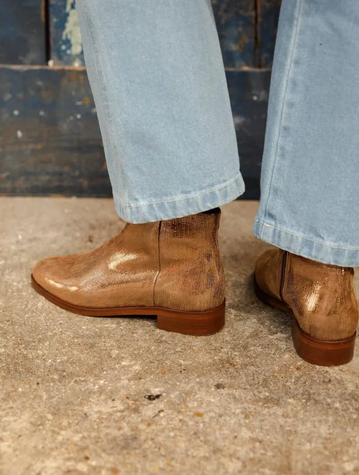 Women Ankle Boots Bobbies Hada Golden