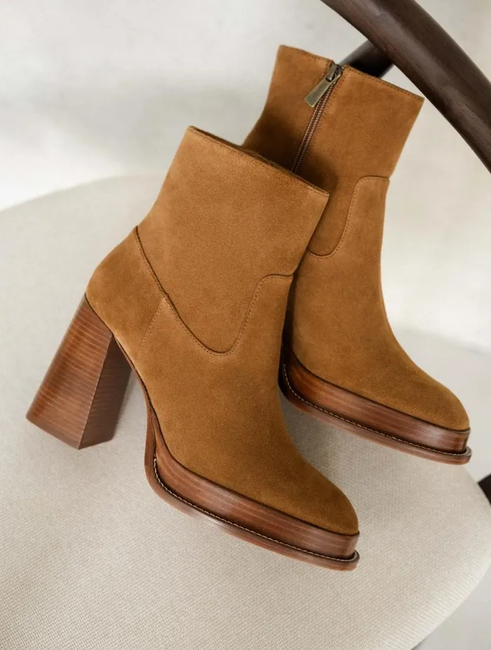 Women Ankle Boots Bobbies Marnie Camel