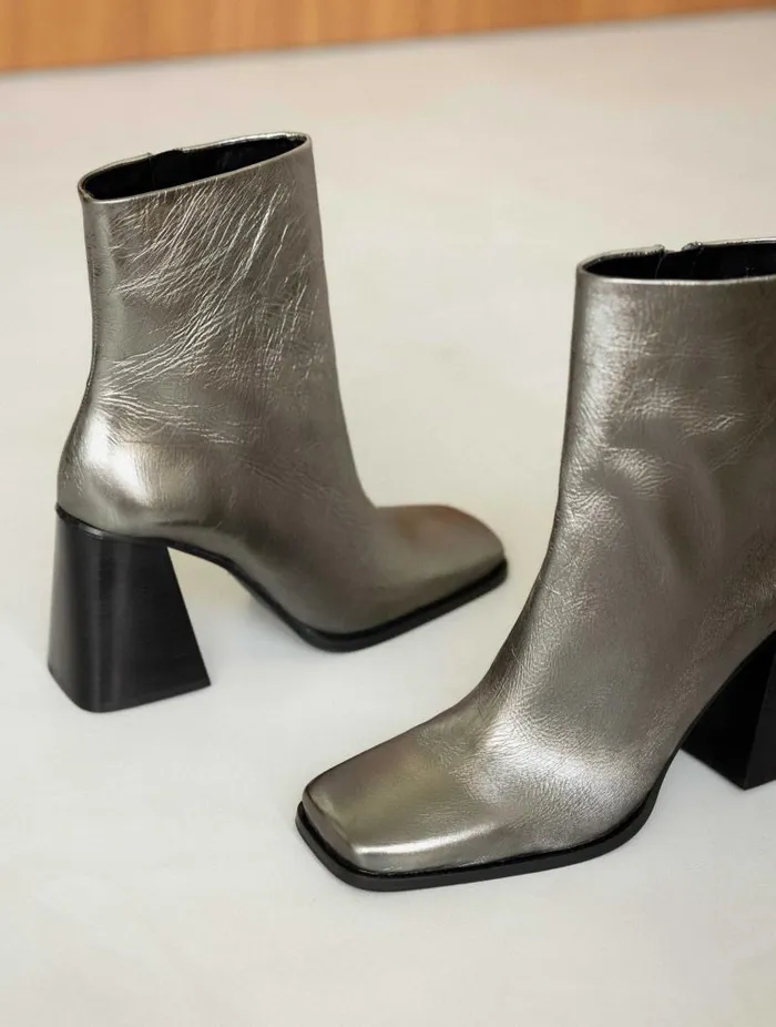 Women Ankle Boots Bobbies Wilma Cosmic Silver Women Ankle Boots Bobbies Wilma Cosmic Silver