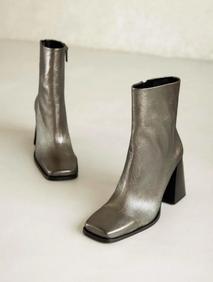 Women Ankle Boots Bobbies Wilma Cosmic Silver Women Ankle Boots Bobbies Wilma Cosmic Silver