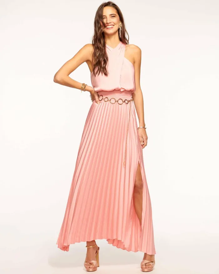Women Arina Halter Maxi Dress Pink Thistle Ramy Brook Dresses