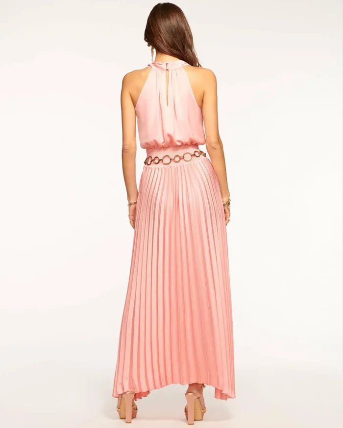 Women Arina Halter Maxi Dress Pink Thistle Ramy Brook Dresses