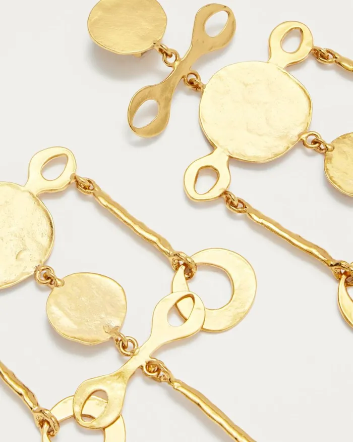 Women Arora Statement Drop Earrings Gold Ramy Brook Jewelry