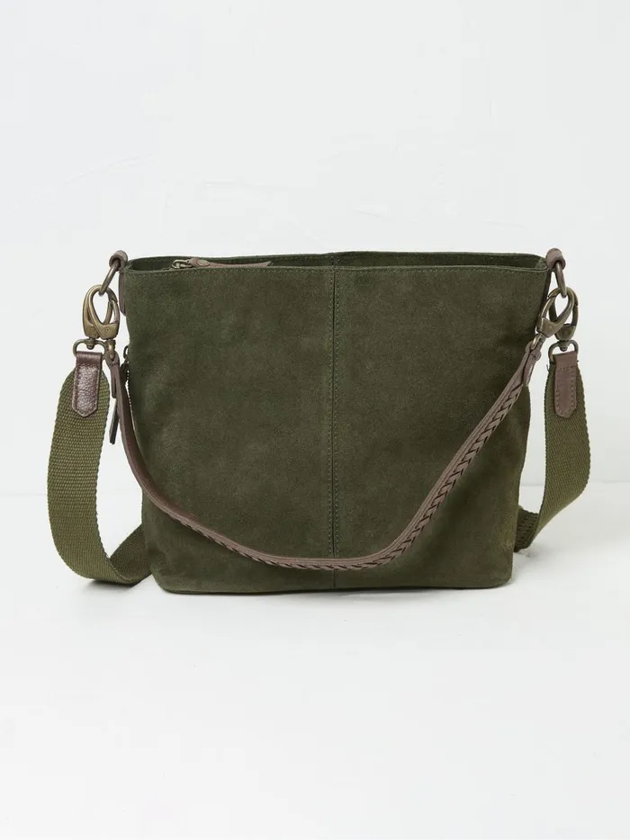 Women Bags and Purses Fat Face Valletta Green Shoulder Bag