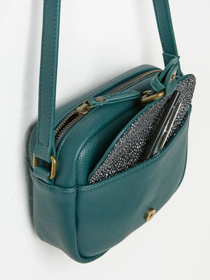 Women Bags and Purses Fat Face Vallie Green Crossbody Bag