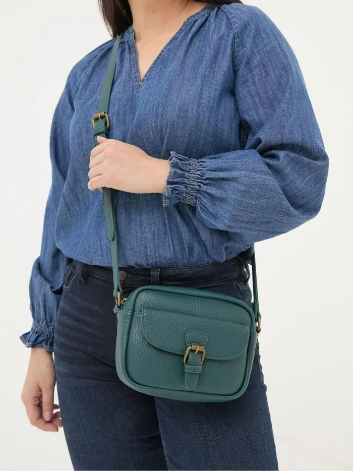 Women Bags and Purses Fat Face Vallie Green Crossbody Bag
