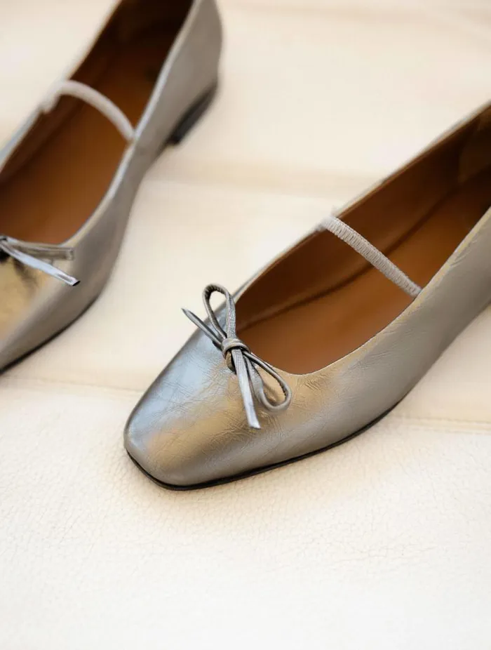 Women Ballet Flats Bobbies Kaa Cosmic Silver Women Ballet Flats Bobbies Kaa Cosmic Silver
