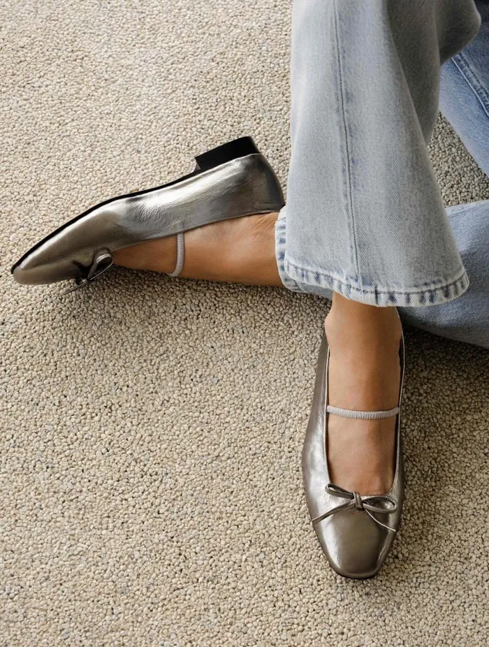 Women Ballet Flats Bobbies Kaa Cosmic Silver Women Ballet Flats Bobbies Kaa Cosmic Silver