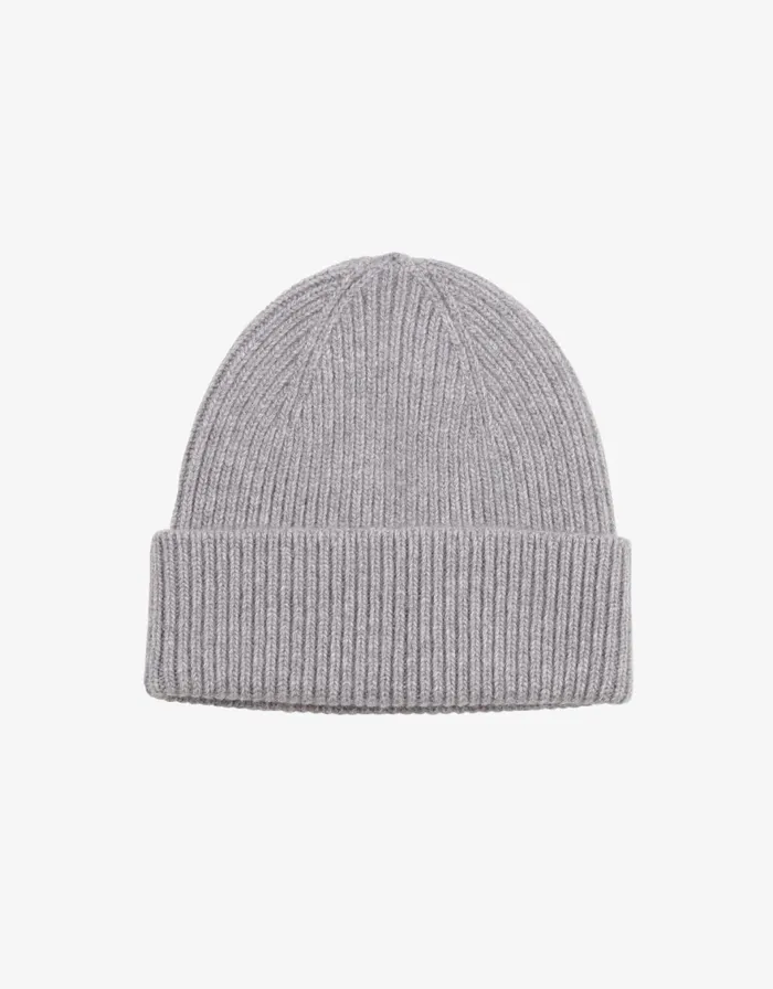 Women Beanies Colorful Standard Merino Wool Beanie Heather Grey