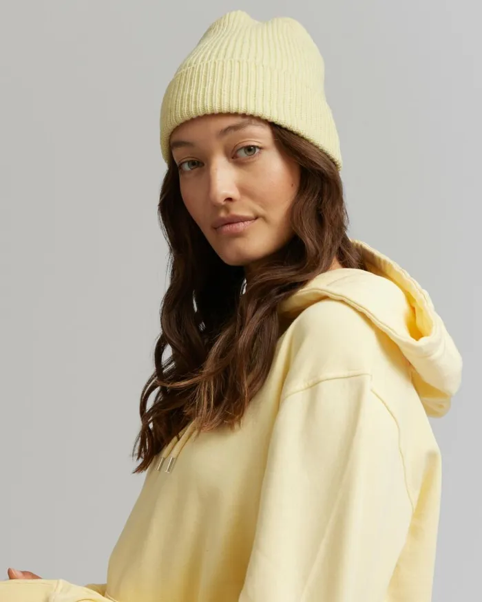 Women Beanies Colorful Standard Merino Wool Beanie Heather Grey