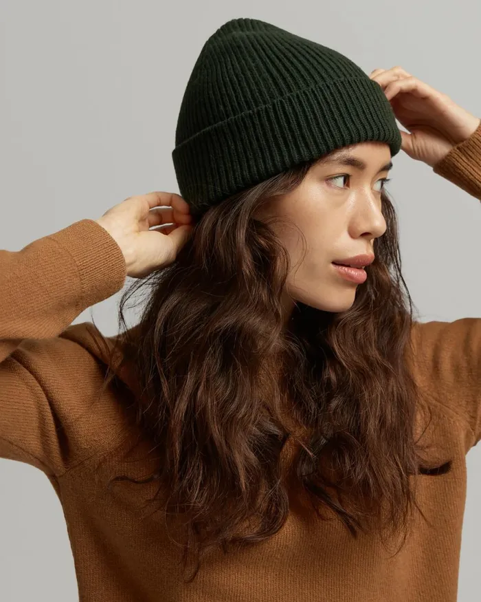 Women Beanies Colorful Standard Merino Wool Beanie Heather Grey