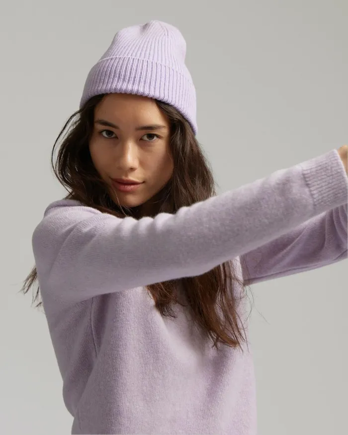 Women Beanies Colorful Standard Merino Wool Beanie Heather Grey