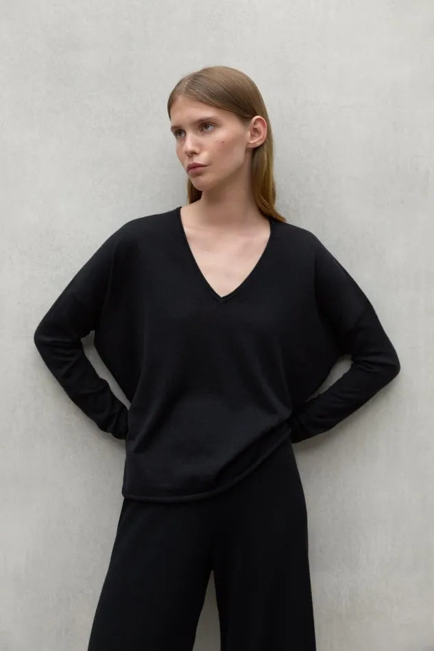 Women Black Anturio Sweater Ecoalf Knitwear