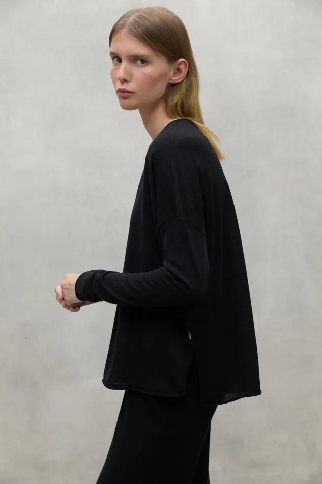 Women Black Anturio Sweater Ecoalf Knitwear
