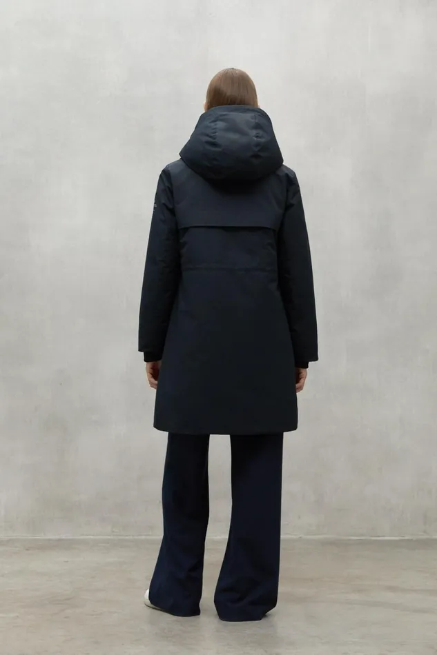 Women Black Glamour Coat Ecoalf Coats And Jackets