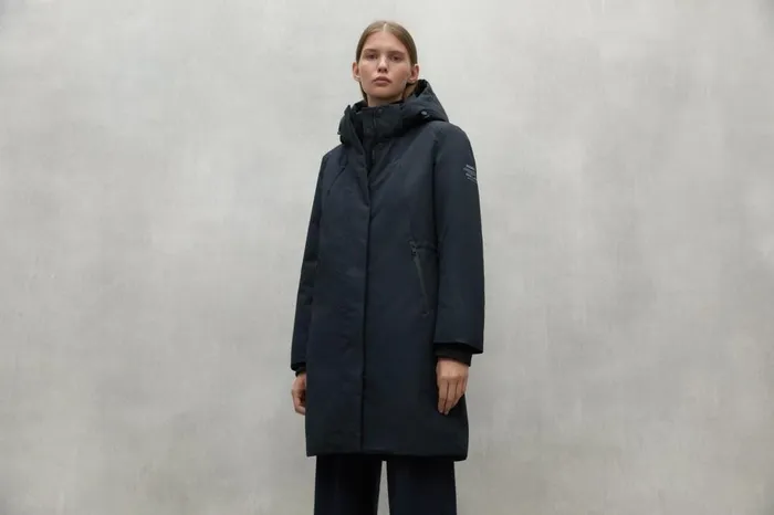 Women Black Glamour Coat Ecoalf Coats And Jackets