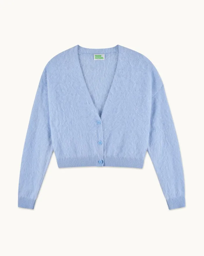 Women Cashmere Cardigans From Future Brushed Cardigan Sweater Baby Blue