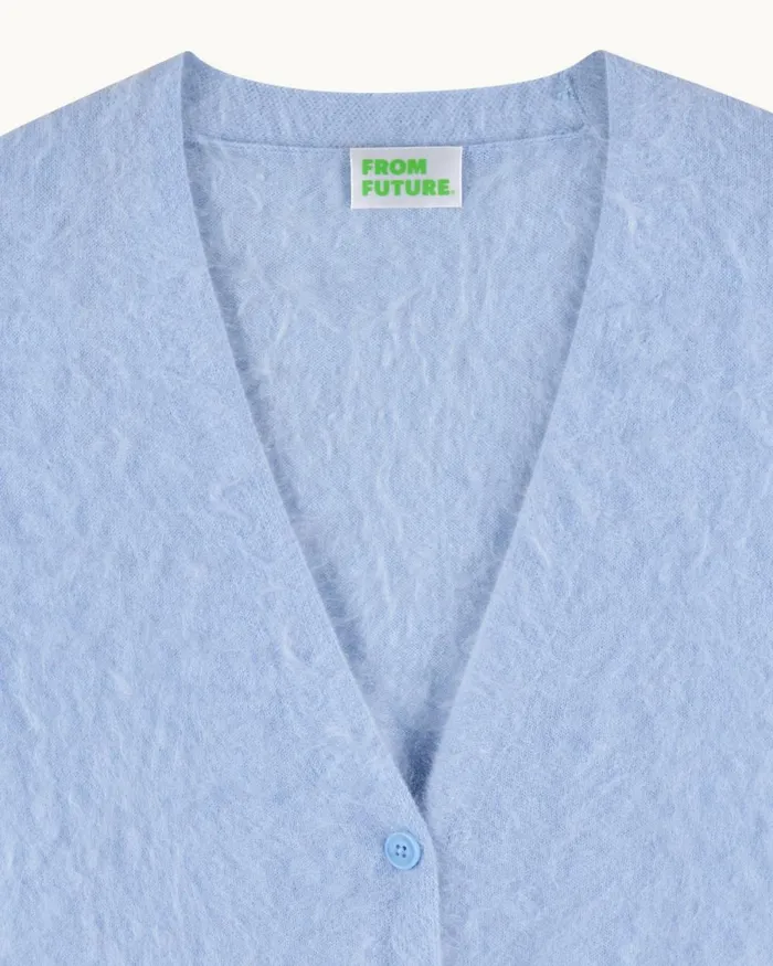 Women Cashmere Cardigans From Future Brushed Cardigan Sweater Baby Blue