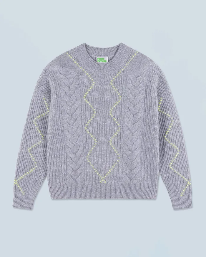 Women Cashmere Sweaters From Future Crewneck Sweater Dark Heather Gray