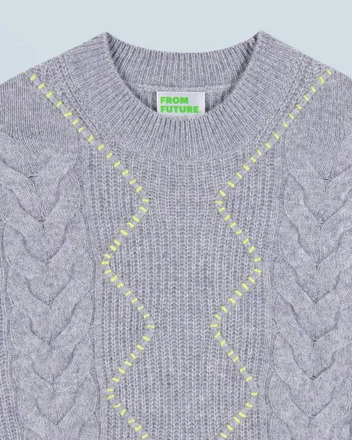 Women Cashmere Sweaters From Future Crewneck Sweater Dark Heather Gray